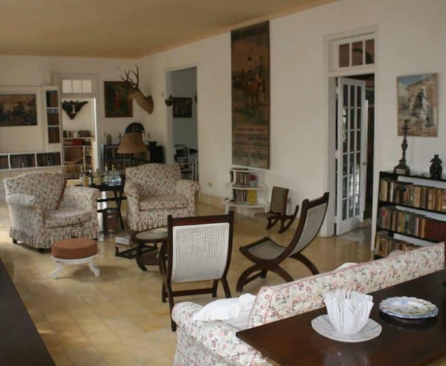 Ernest Hemingway's living in his villa outside Havana. Photo by John Henderson