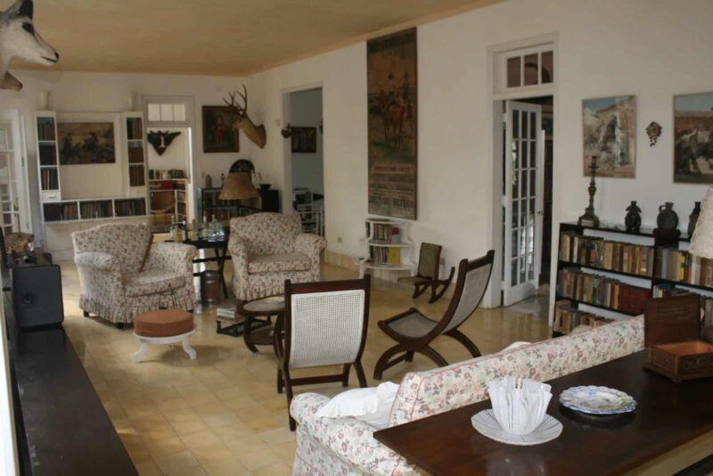 Ernest Hemingway's living in his villa outside Havana. Photo by John Henderson