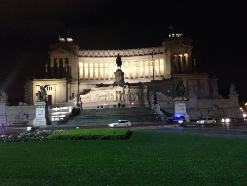 Palazzo Vittorio Emanuele seen on my walk to an Irish pub. So what did you do between NFL games Sunday night?