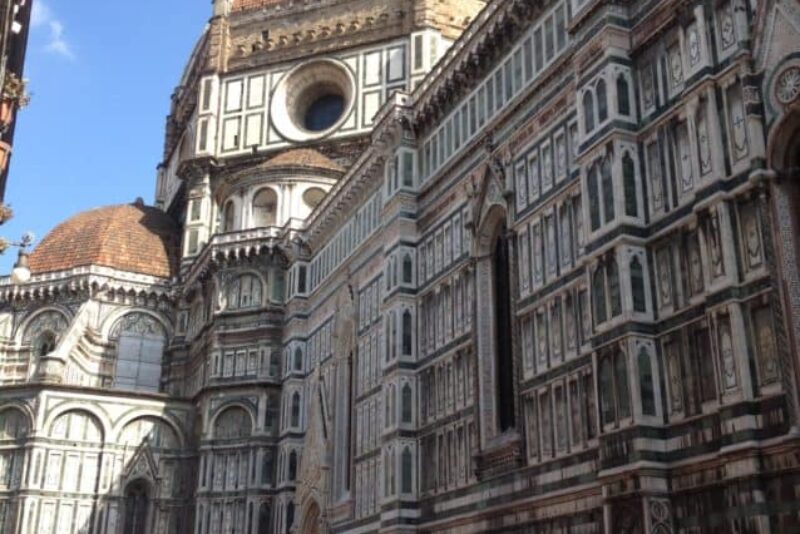 Florence's famed Duomo and one of the massive lines to get in.