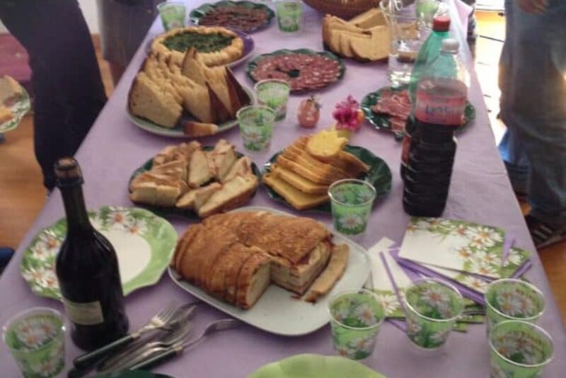 Just part of the Easter Sunday feast at the Castellanis.