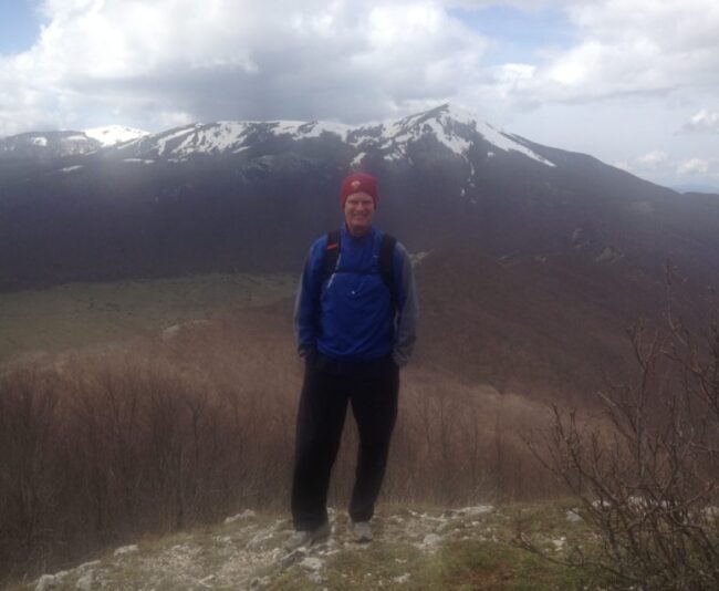 Atop Monte Torrecane, 90 minutes east of Rome. OK, it's only 5,200 feet but the view isn't bad.