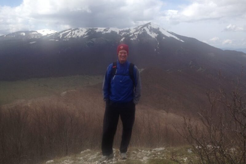 Atop Monte Torrecane, 90 minutes east of Rome. OK, it's only 5,200 feet but the view isn't bad.