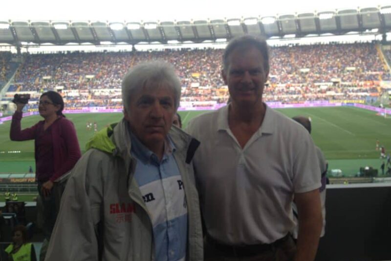 ANSA's Alessandro Castellani at Olympic Stadium just before kickoff.