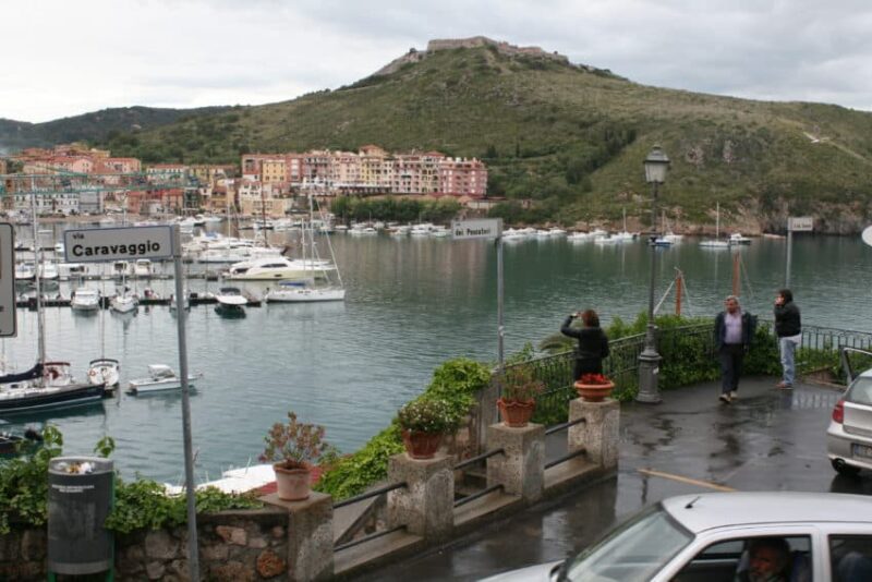 The town of Porto Ercole, on a little peninsula in the Tyrrhenian Sea, honored the Renaissance artist Caravaggio in the place where he died.