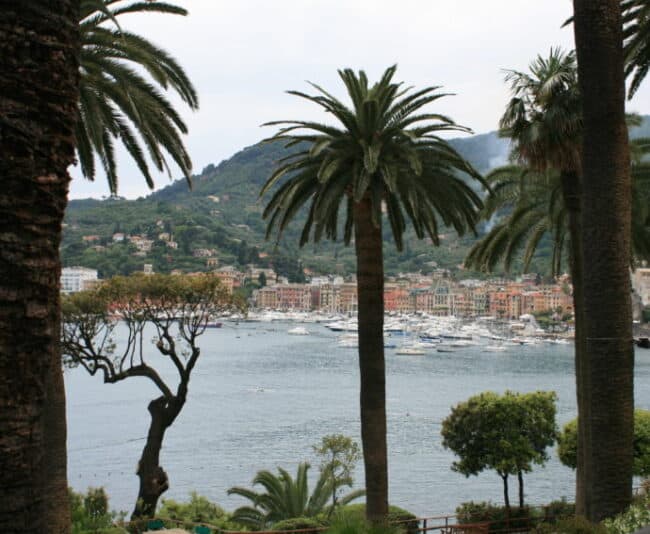 The view of Santa Margherita from my balcony at the Hotel Continental.