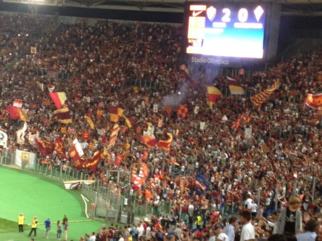 Curva Sud's vicious fans were unusually well behaved for A.S. Roma's season opener Saturday night.