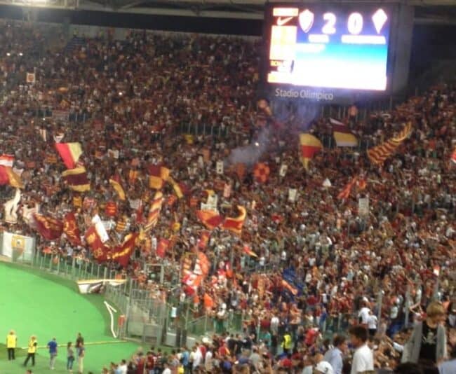 Curva Sud's vicious fans were unusually well behaved for A.S. Roma's season opener Saturday night.