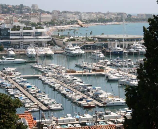 Cannes' harbor is right next to Le Palais where they hold the film festival every May.