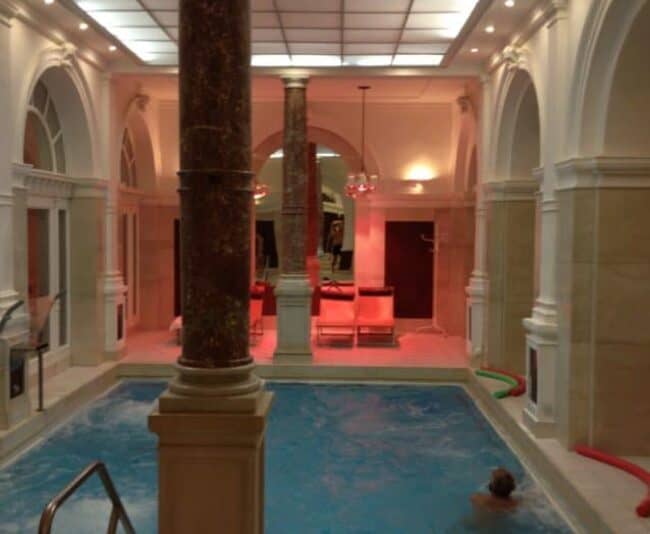 The spa in the five-star Nove Lazne hotel has the original Roman-style baths fro 1896 and three separate mineral pools.