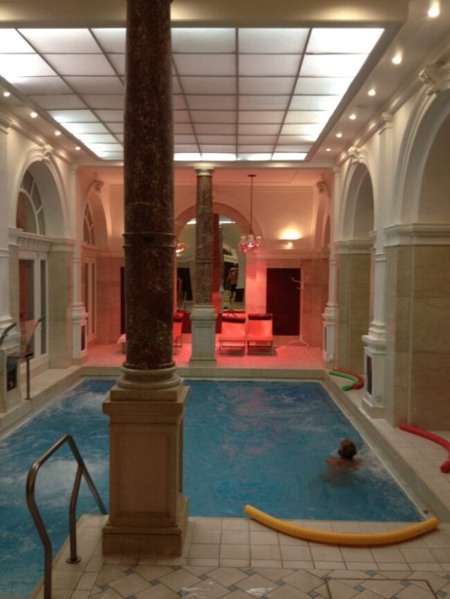 The spa in the five-star Nove Lazne hotel has the original Roman-style baths fro 1896 and three separate mineral pools.