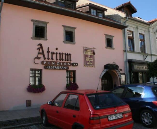 Pension Atrium in the pleasant town of Poprad at the foot of the High Tatras mountains.