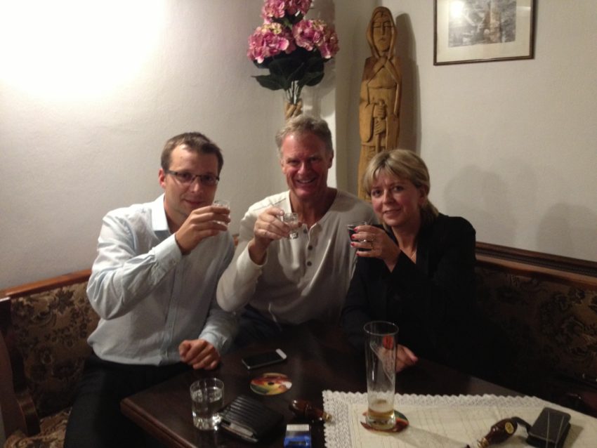 Petr, me and Jana taking our shots in Poprad.