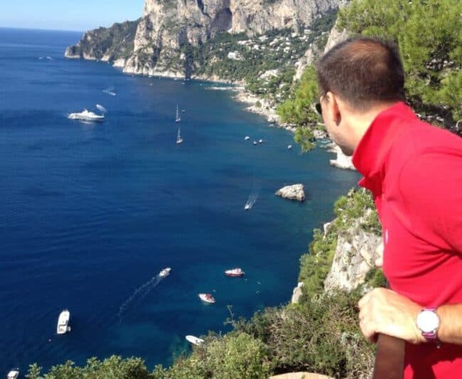 Capri, 27 miles off the coast of Naples, is 4 x 1.8 miles and gets 10,000 visitors a day in summer.