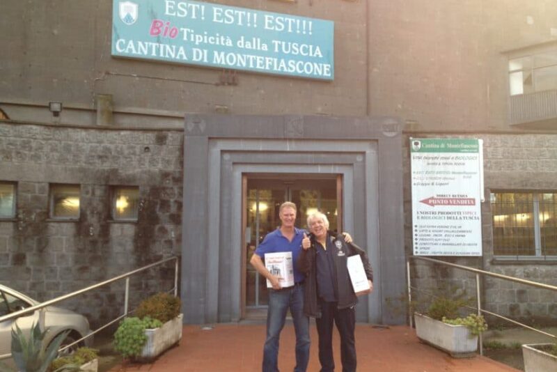 Me and Alessandro Castellani with our loot for one of the cheapest wine and pasta stores in Italy.