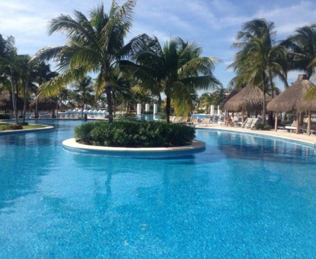 The Grand Mayan Resort sports "The Largest Swimming Pool in Latin America."
