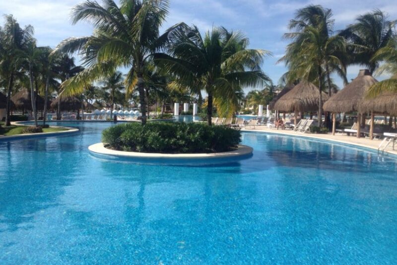 The Grand Mayan Resort sports "The Largest Swimming Pool in Latin America."