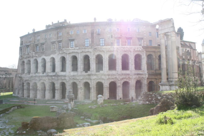 Teatro di Marcello looks like the Colosseum but it was built nearly 100 years earlier.