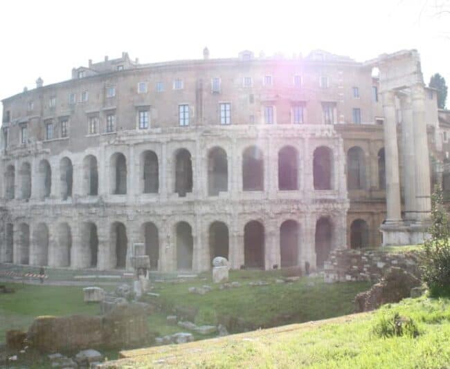 Teatro di Marcello looks like the Colosseum but it was built nearly 100 years earlier.