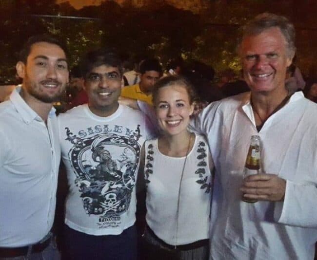 Robert, Walia, Aga and myself at Delhi's Summer House celebrating my 59th birthday.