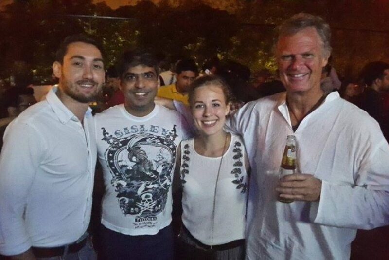 Robert, Walia, Aga and myself at Delhi's Summer House celebrating my 59th birthday.
