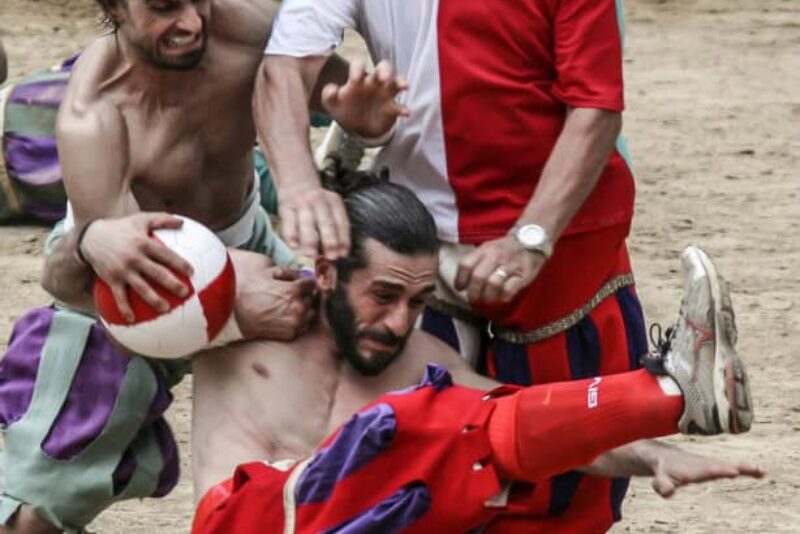 Calcio Storico Fiorentino started 500 years ago to show Emperor Charles V of Spain they weren't afraid of his invading army.