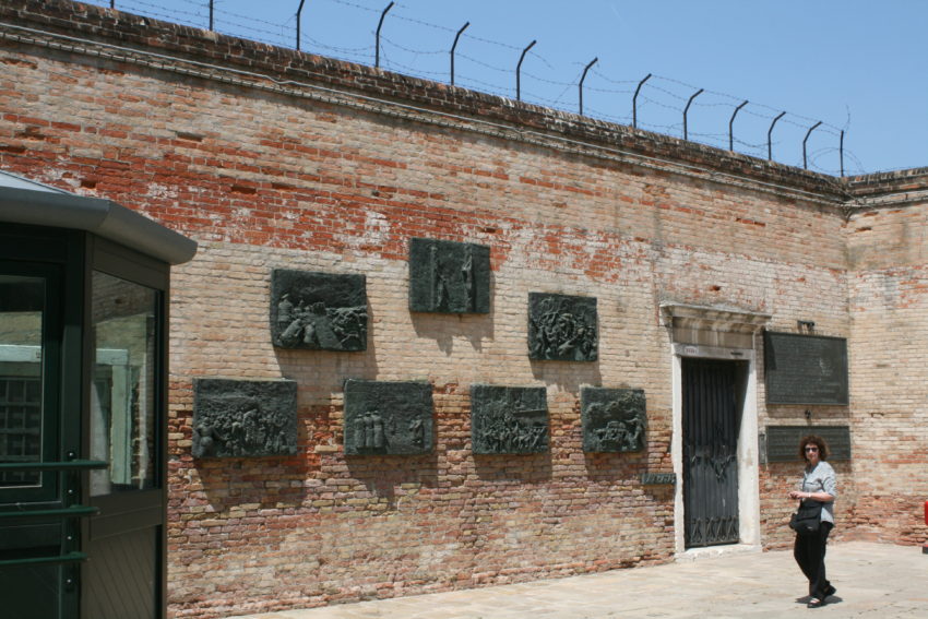 This barbed wire is a reminder of the thousand of Jews pulled from Venice's ghetto for concentration camps.