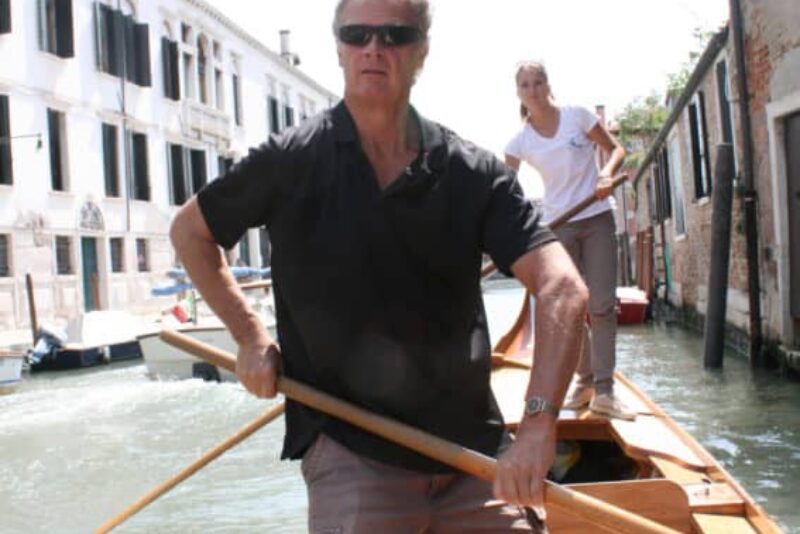 Rowing a canoe in Venice is not nearly as easy as people make it look which I don't.