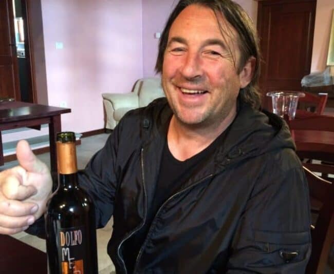 Marko Skocaj, owner of Dolfo winery, shows off the best Merlot I've ever tasted.