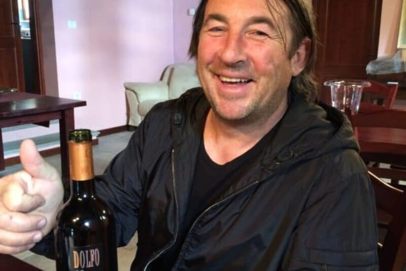 Marko Skocaj, owner of Dolfo winery, shows off the best Merlot I've ever tasted.