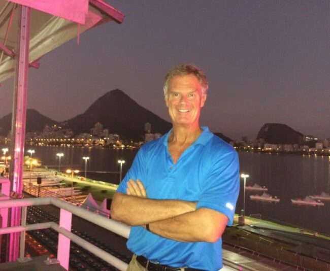 Me at Lagoa Rodrigo de Freitas, a lake in the middle of Rio featuring some of the most expensive real estate and a 4.5-mile bike path.