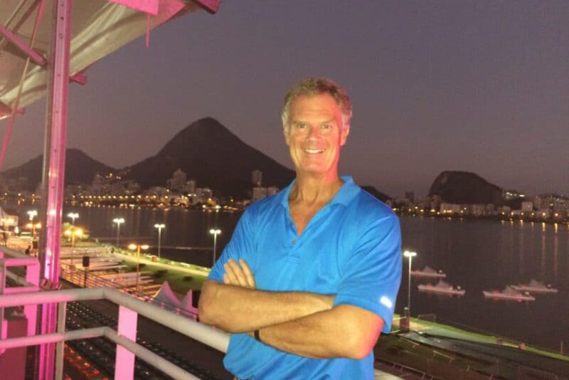 Me at Lagoa Rodrigo de Freitas, a lake in the middle of Rio featuring some of the most expensive real estate and a 4.5-mile bike path.