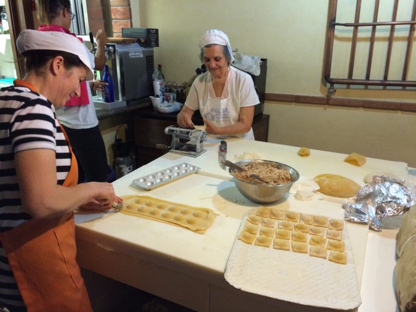 Cooks  in Ariccia making pasta by hand.