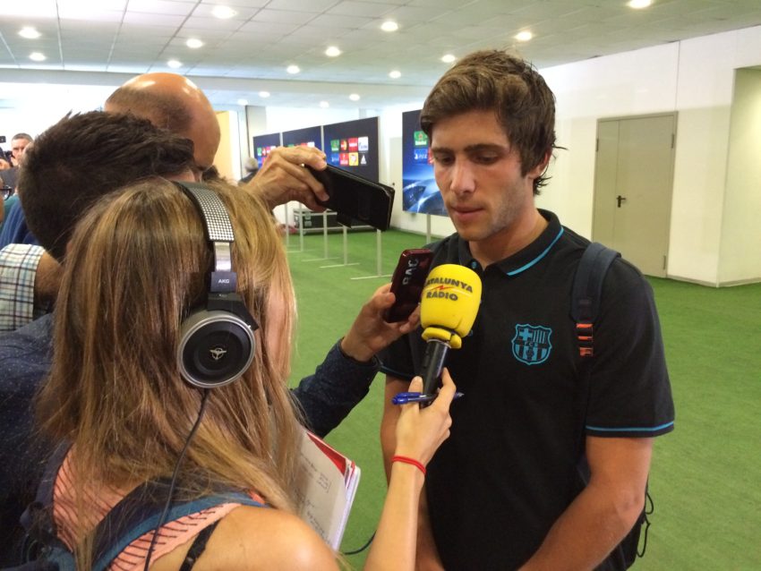 Defender Sergi Roberto was the only player who talked for Barcelona after the game.