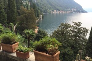 Lake Como, from a villa in Varenna, is dotted with 18 villages and connected by a convenient ferry system.
