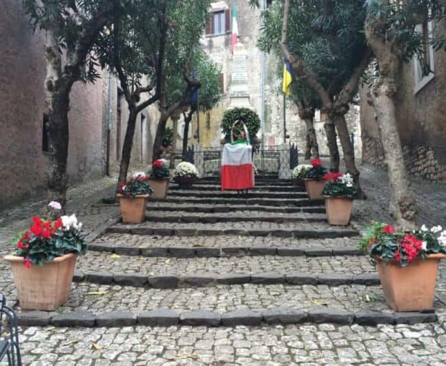Sermoneta, 55 miles south of Rome, was founded as a 13th century castle to ward off foreign invasion.
