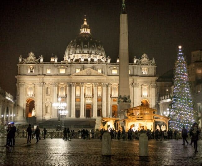 Christmas has special meaning in the center of Christendom, but even St. Peter's Square is understated.