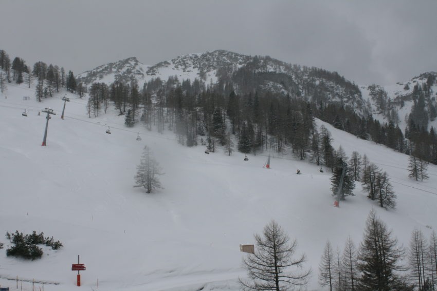 Malbun ski area has only one chair lift and six runs.