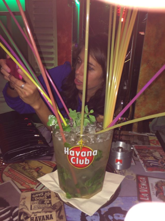 A bucket of mojitos goes for about $35.