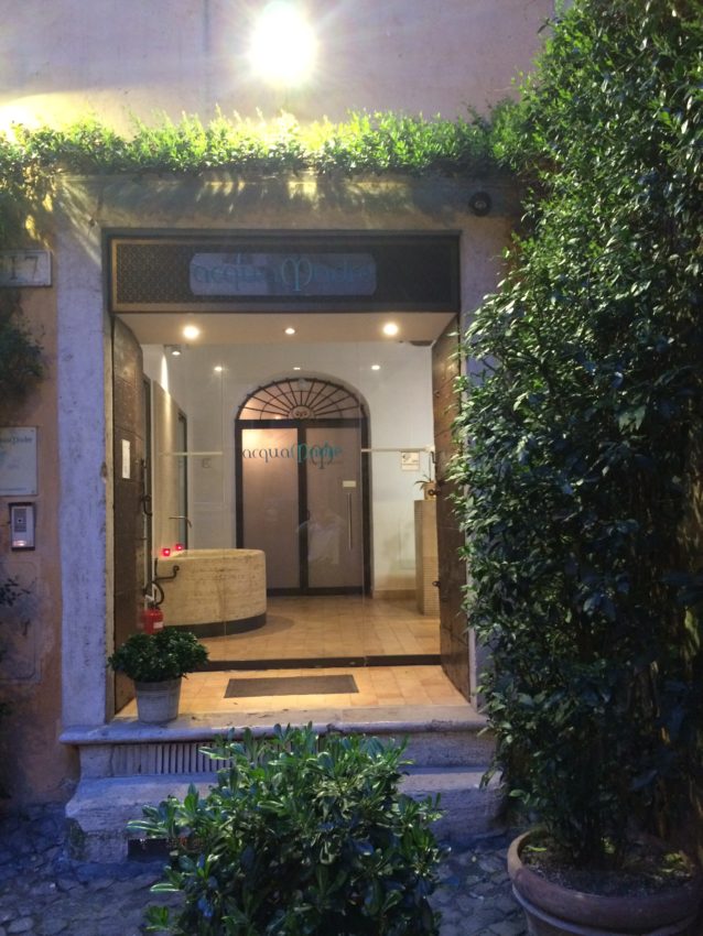 AcquaMadre is located in the heart of Rome's Jewish Ghetto.