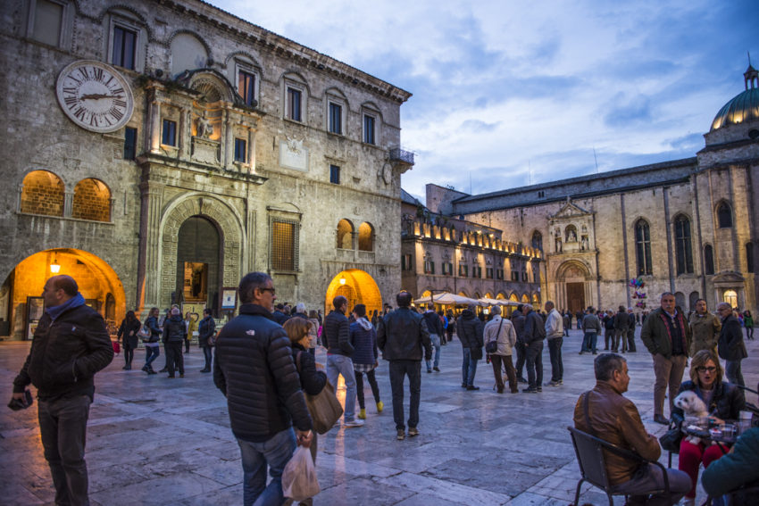 Piazza del Popolo has been Ascoli Piceno's main square since the time of Ancient Rome. Photo by Marina Pascucci.