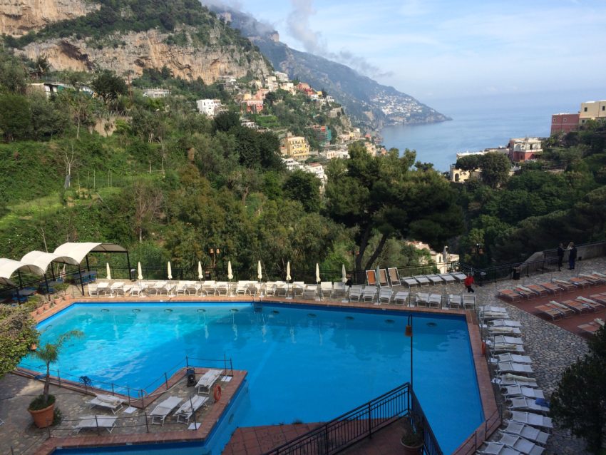 The view from our balcony at the Royal Positano.