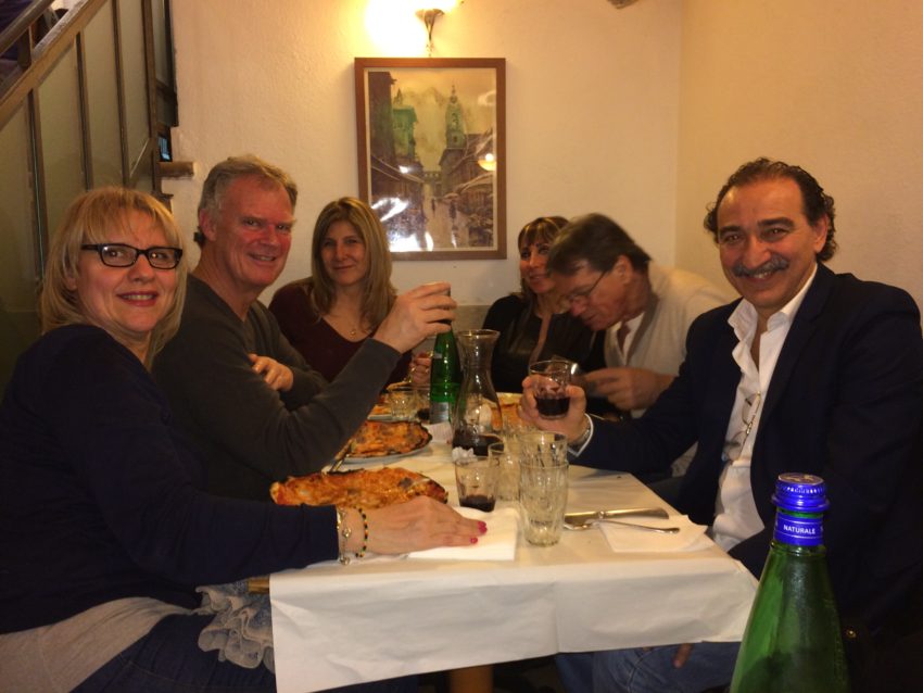 Me and my Roman friends at Pizzeria Remo.