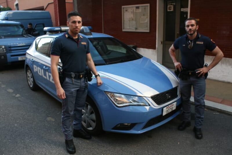 Gerardo Mastrangelo and Gian Cristian Salimbene before their Saturday night shift.