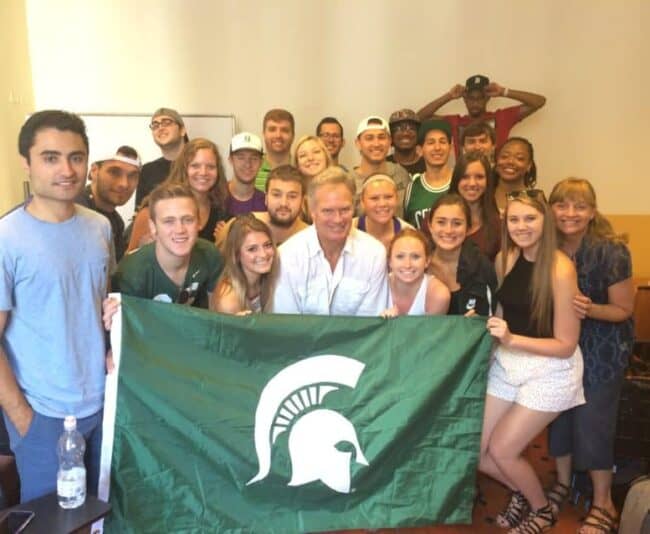 Me with my new friends who are spending a month in Paris and Rome learning about sports media.