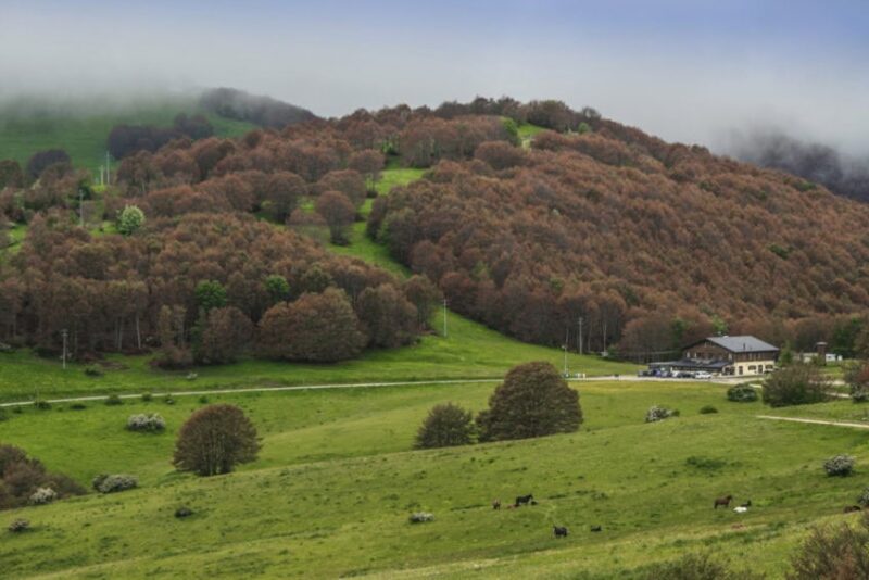 Il Rifugio Colle Le Cese is one of nine huts on a 75-mile loop around Monti Sibillini.