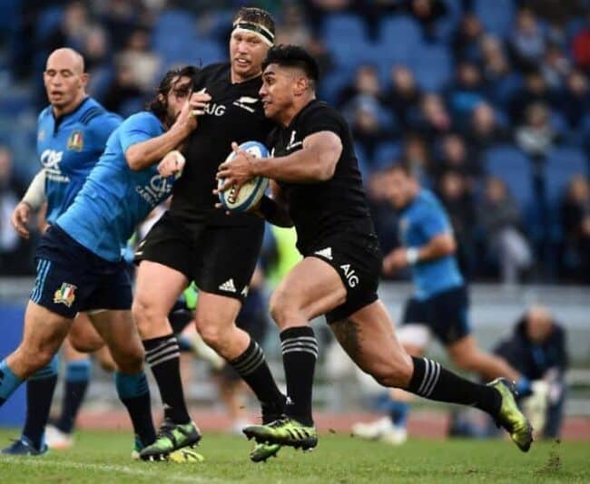 New Zealand's All Blacks are two-time defending World Cup champs and defeated Italy Saturday, 68-10.
