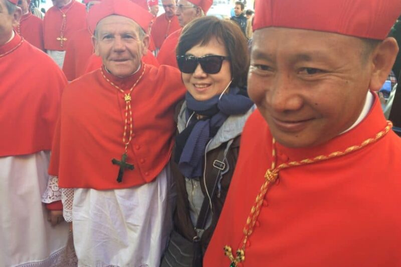 Viewers won't notice us individually but tourists sure did one day as we walked to work.