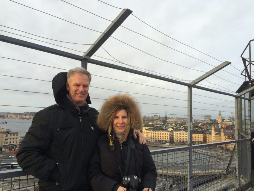 Marina and I atop the bridge at Erik's Gondolen.