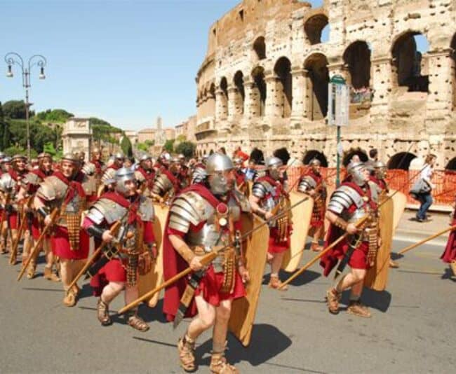 Rome turned 2,770 Friday. On Sunday, Rome's Scuola dei Gladiator marched to the Colosseum. In 2002, I was one of them.
